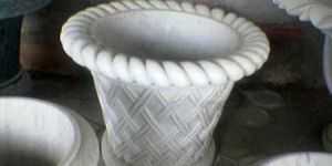 Marble Flower Pot - 01