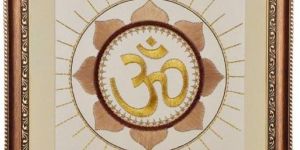 Computerised Embroidered Om Frame