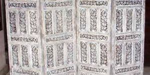 PS-02 Mango Wood 4 Panel Screen