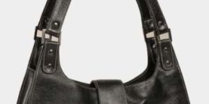Leather Ladies Hand Bags Black Colour