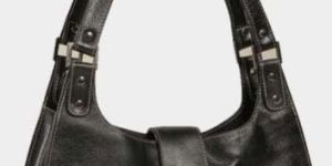 Ladise Lather Hand Bags Black  Colour