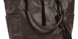 Ladise  Leather  Hand Bag Brown Colour