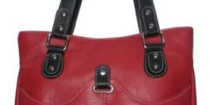 Ladies Leather Hand Bag Red