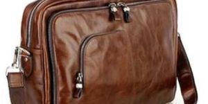 Leather  Office  Bags Brown Colour