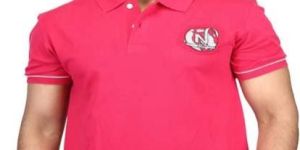 Nalini Solid's Mens Polo Neck  Red Colour T-Shirt