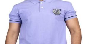 Nalini Solid's Men's Polo Neck Violet Colour T-Shirt