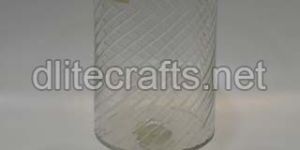 Clear Cut Glass Hurricane