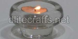 Clear Glass T-light Holder