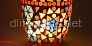 Glass Candle Mosaic Votive
