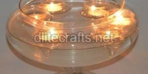 Glass Fluting t-light votive Bowl