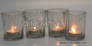 Glass Love Votive Set