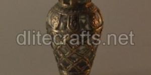 Glass Wth Metal Flower Vase