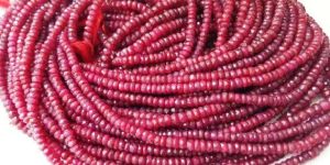 Ruby Facted Beads ( Corundum)
