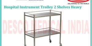 2 SHELVES HEAVY INSTRUMENT TROLLEY