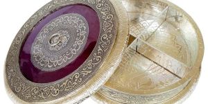 German Oxidized Round Shaped Hand-made Decorative Platter