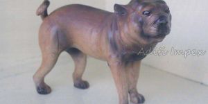 Handicraft Leather Boxer Dog Sculpture
