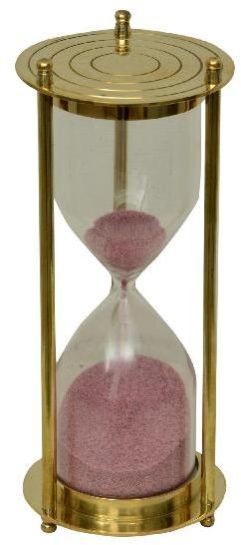 Vintage Antique Brass Nautical Liquid Hour Glass Sand Timer