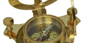 VINTAGE MARITIME WEST LONDON ANTIQUE BRASS SUNDIAL COMPASS NAUTICAL DECOR