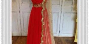 Red Floor Length Party Dress