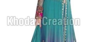 Skyblue Colored Anarkali Suit