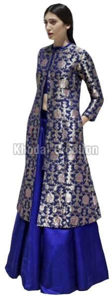 Stunning Blue Colored Plazoo Salwar Suit Plazoo