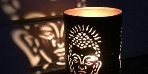Buddha Shadow Votive Candle Light Holder
