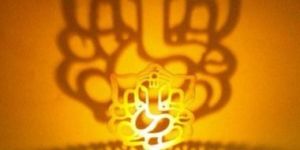 Ganesh Shadow Candle Holder