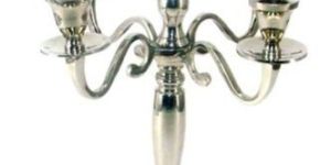 Shamadan Silver Polish Candle Stand