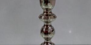 Silver Polish Crystal Candle Holder