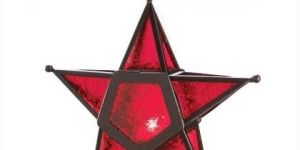 Glass Hanging Star Candle Lantern