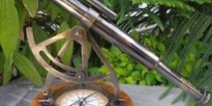 Telescope with brass & compass stand