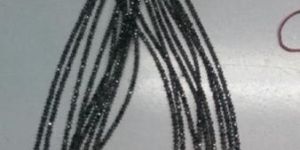 Black Polished Cut Diamond Beads