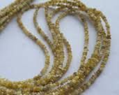 Yellow Rough Uncut Diamond Beads