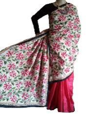 Kantha Stitch Saree