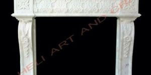 Carved Marble Fireplace