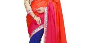 Designer Embroidered Border Work Georgette Saree with Blouse MFS-6