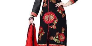 Partywear Unstitched Dress Material With Embroidered Work MFD-32