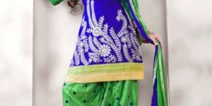 Embroidered Un-stitched Patiyala Dress