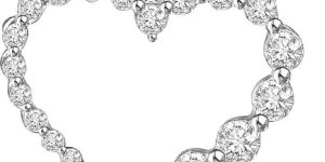 Silver Diamond Heart Pendant