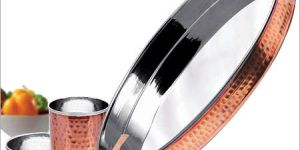 Copper Steel Thali Set