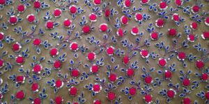 Multi Colour Embroidered Fabric