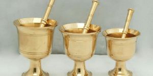 BRASS MORTAR AND PESTLE