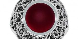 Cocktail Ring in Oxidized German Silver