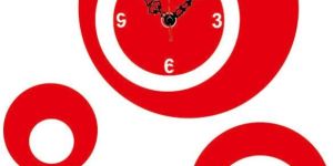 Laser Cut Circles Designer Wall Clock Sticker - LaserCraftStore