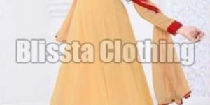 Beige Party Wear Anarkali Suit