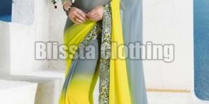 Plain Georgette Saree
