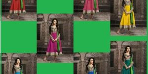 Karishma Kapoor in Embroidery Long Anarkali Suit