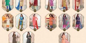 Chanderi Cotton Churidar Dress Material