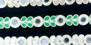 Embroidery Lace Mirror Work