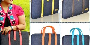 Denim Laptop Satchel